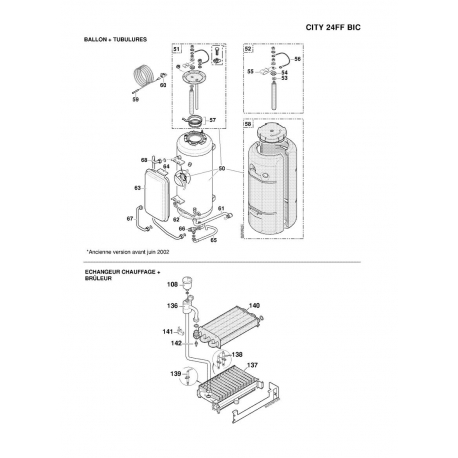 Vase expansion WINK 8L . DE DIETRICH réf : 97581247