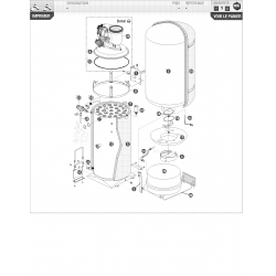 Ballon HC 80L + calorifuge 00 FRISQUET réf : F3AA41053