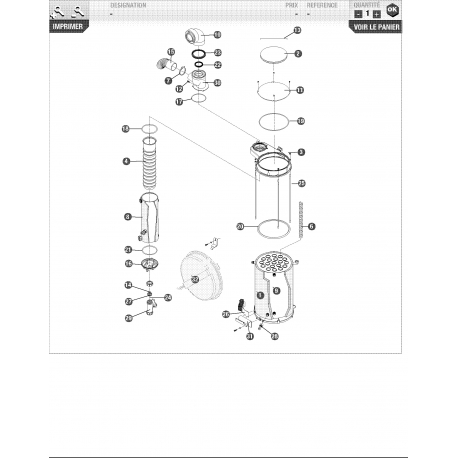 Fond condenseur + siphon CD25/32 FRISQUET réf : F3AA40956