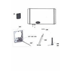 Ensemble Thermostat supérieur à 1200W pour Version Socle et Horizontale Murale TEC2012 Réf : 029326