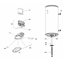 Corps de chauffe ACI HYBRIDE 200L Version Verticale Murale Réf : 030144